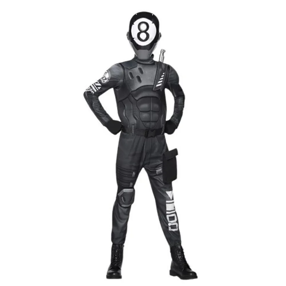 Fortnite 8 Ball Unisex Child Youth Halloween Dress Up Costume Black Size Medium